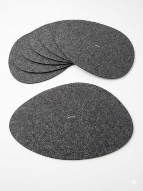 Graf Lantz Oval Merino Wool Felt Placemats Set of 6